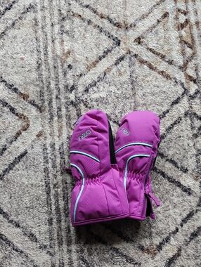 Head Kids Magenta Winter Mittens with Teal Trim